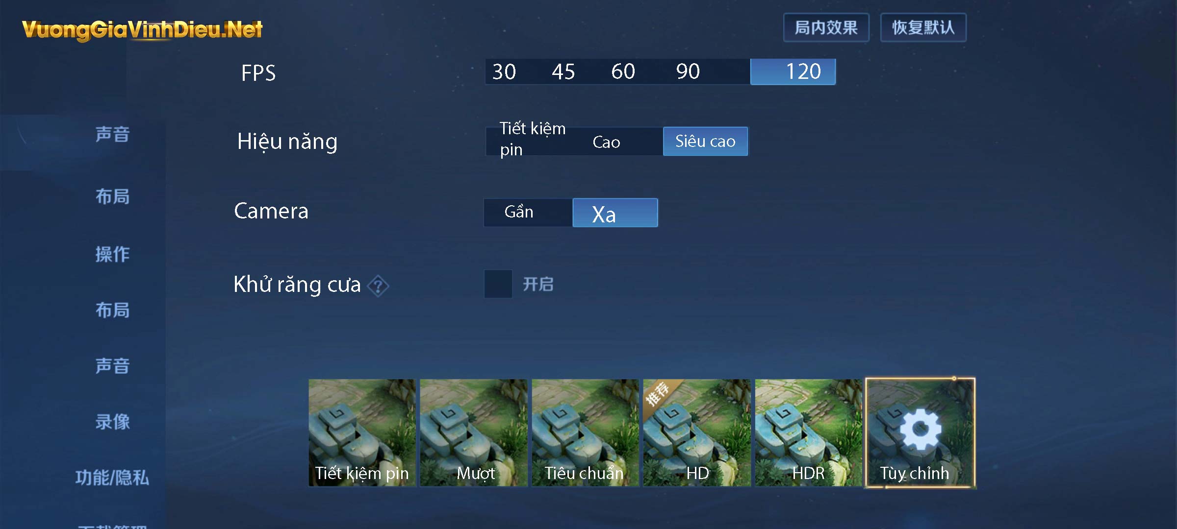 Cài đặt đồ họa 1