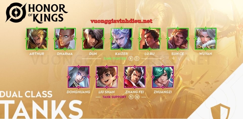 tướng đỡ đòn vương giả vinh diệu