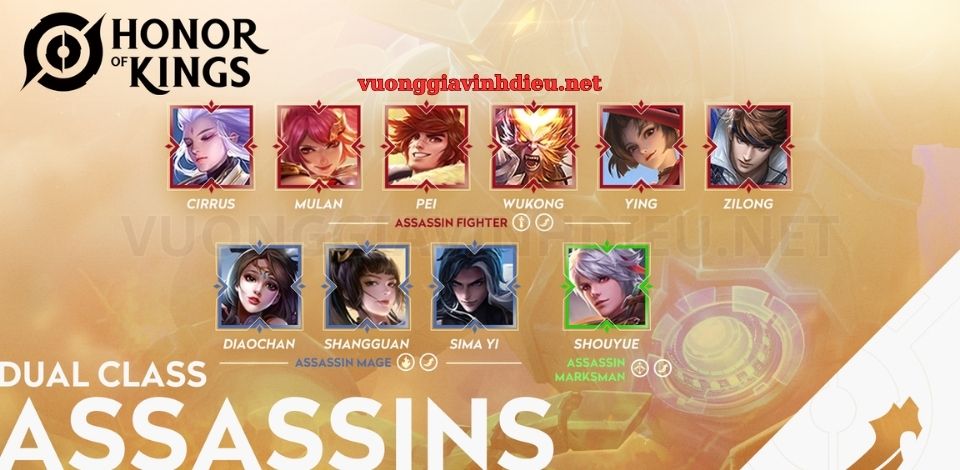 tướng sát thủ vương giả vinh diệu