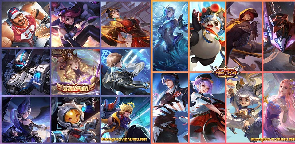 Các cấp bậc skin Vương Giả Vinh Diệu