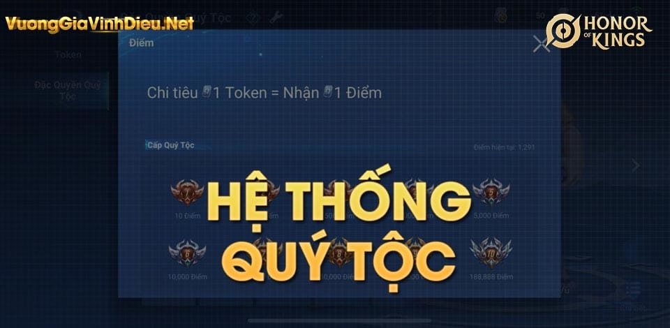 hệ thống quý tộc vương giả vinh diệu