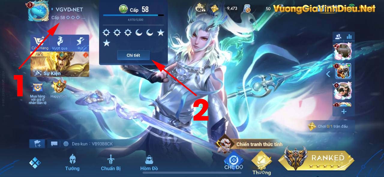 hệ thống sự nghiệp vương giả vinh diệu 1