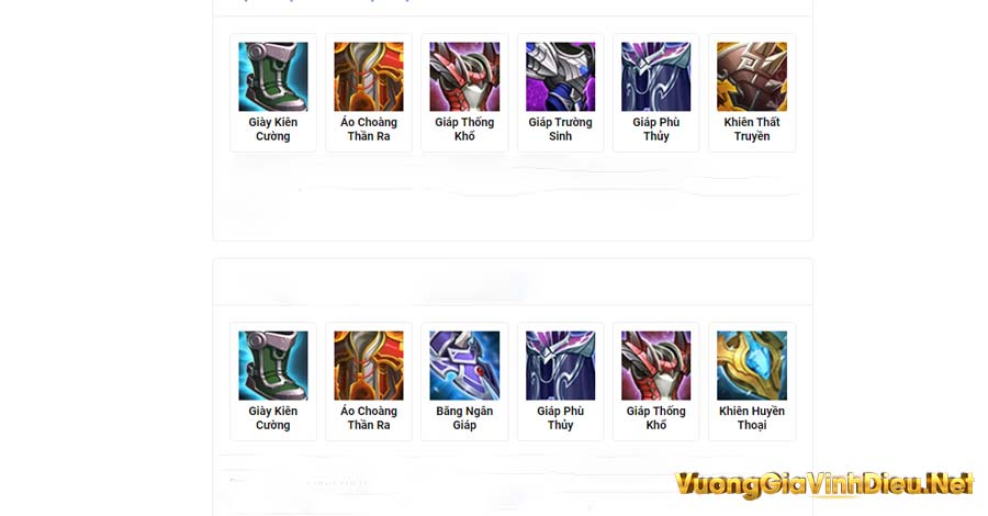 Trang Bị Gợi Ý Cho Lưu Bang