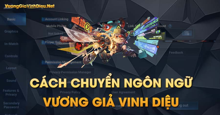 Cách Đổi Ngôn Ngữ Vương Giả Vinh Diệu