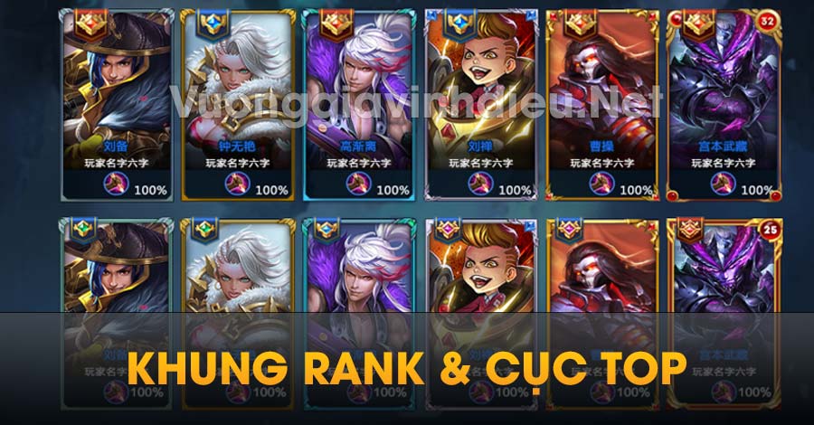 Khung Rank Vương Giả Vinh Diệu