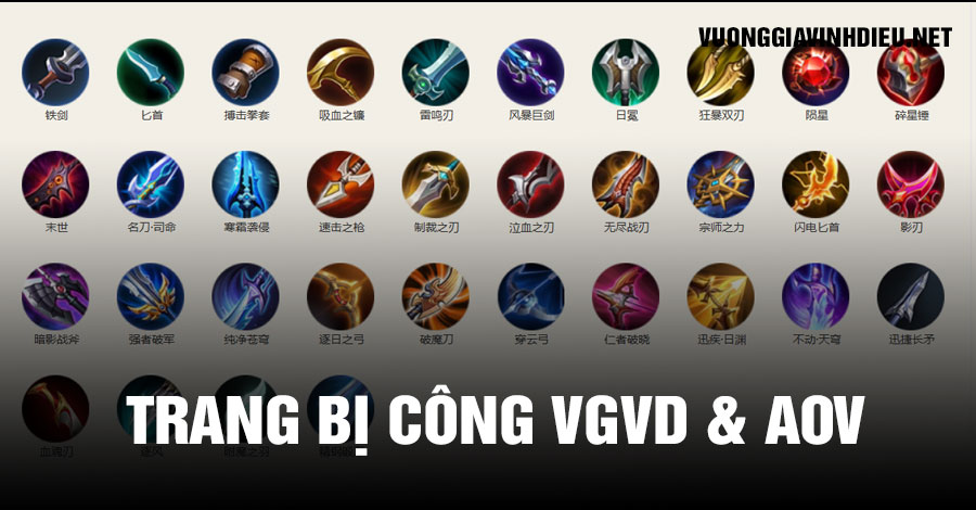 So Sánh Trang Bị Công Liên Quân và Vương Giả Vinh Diệu