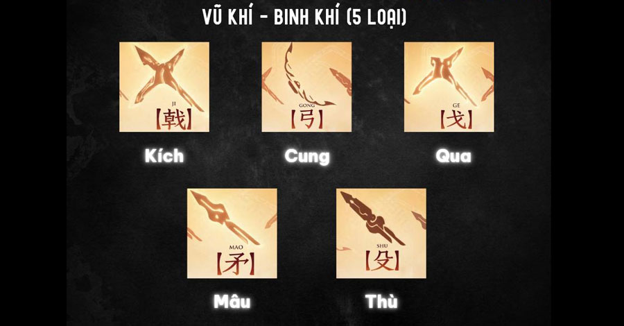 Chi Cha sở hữu tới 5 loại vũ khí khác nhau